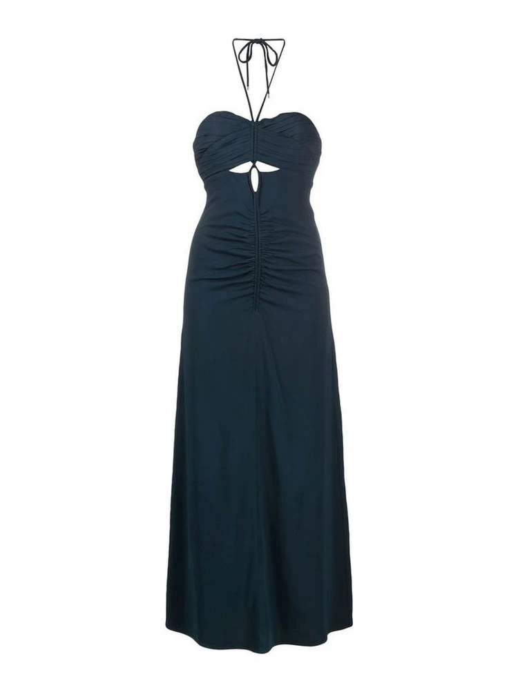 Gray Viscose Casual Dress