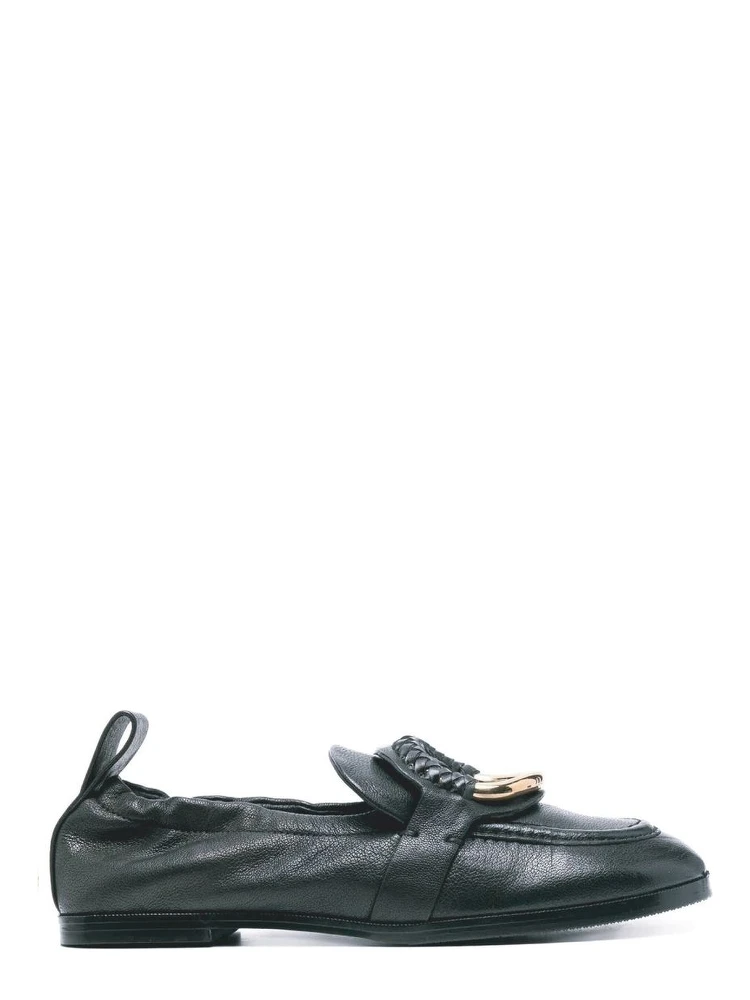 Black Calfskin Slip-On Loafers