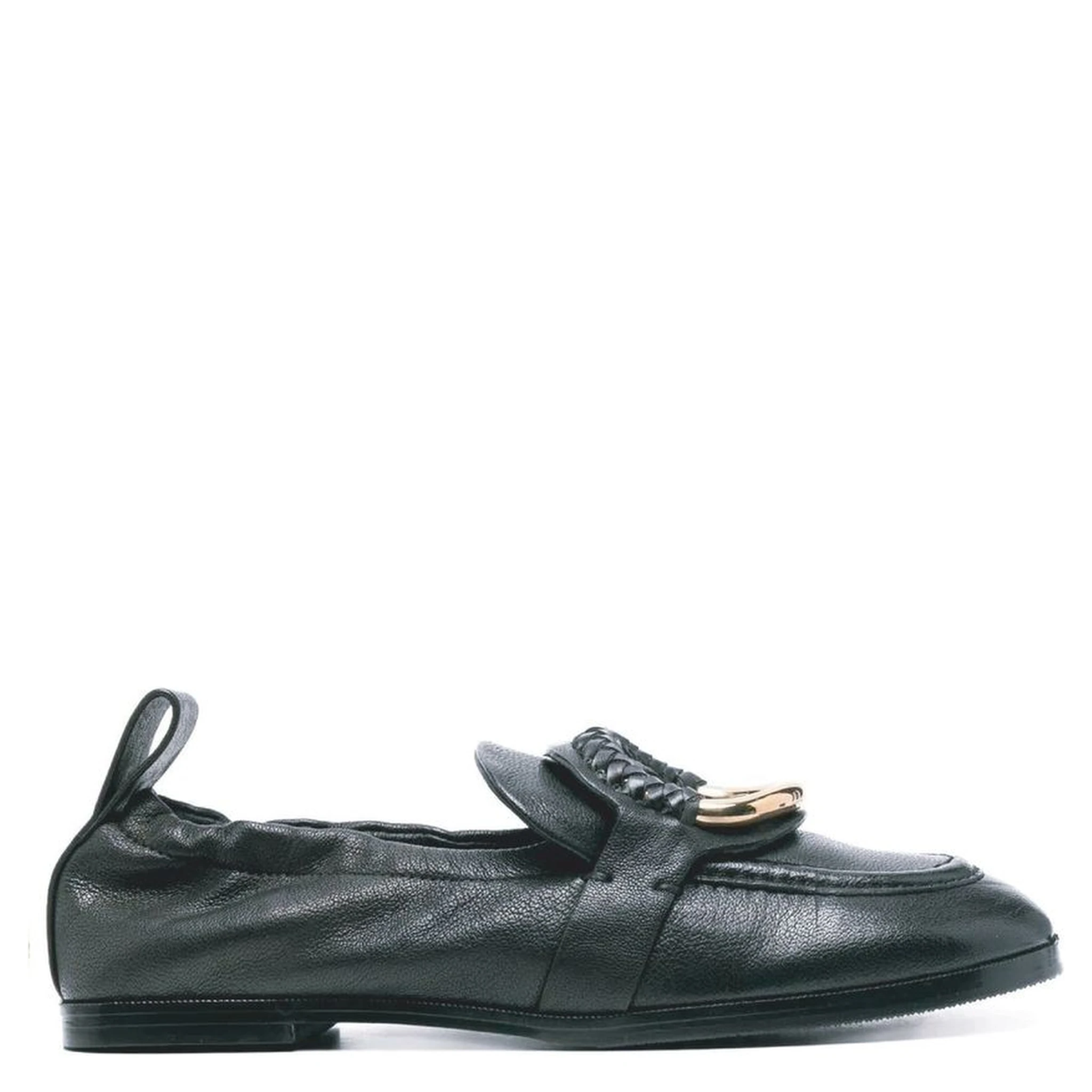 Black Calfskin Slip-On Loafers