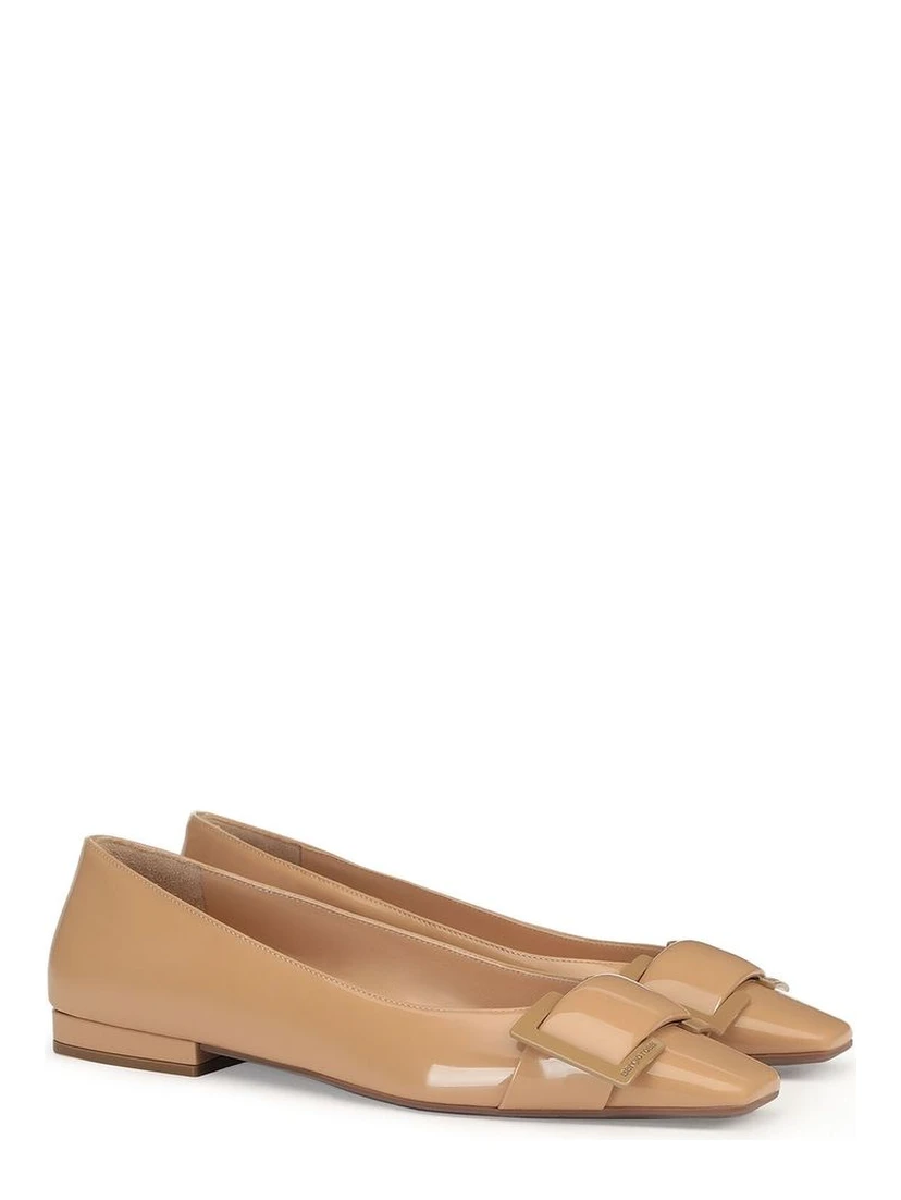 Brown Calfskin Ballet Flats
