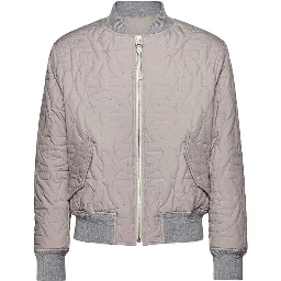 Gray Polyester Bomber