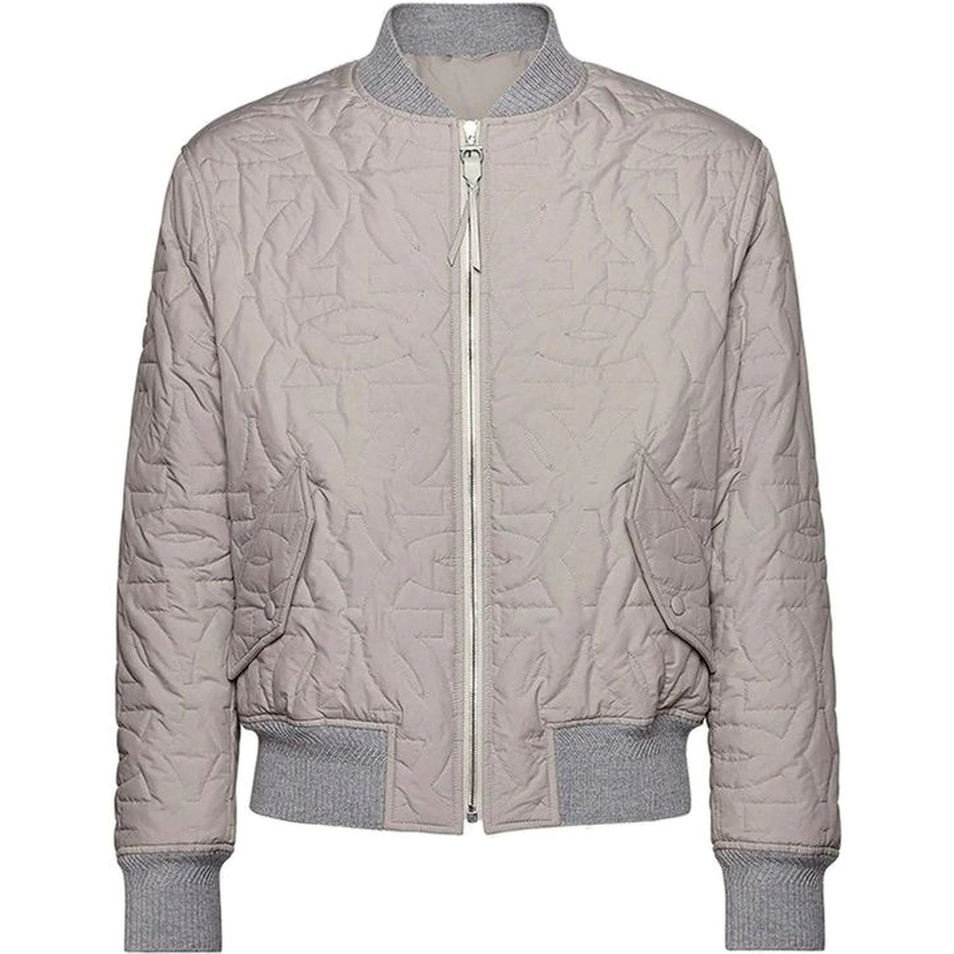Gray Polyester Bomber