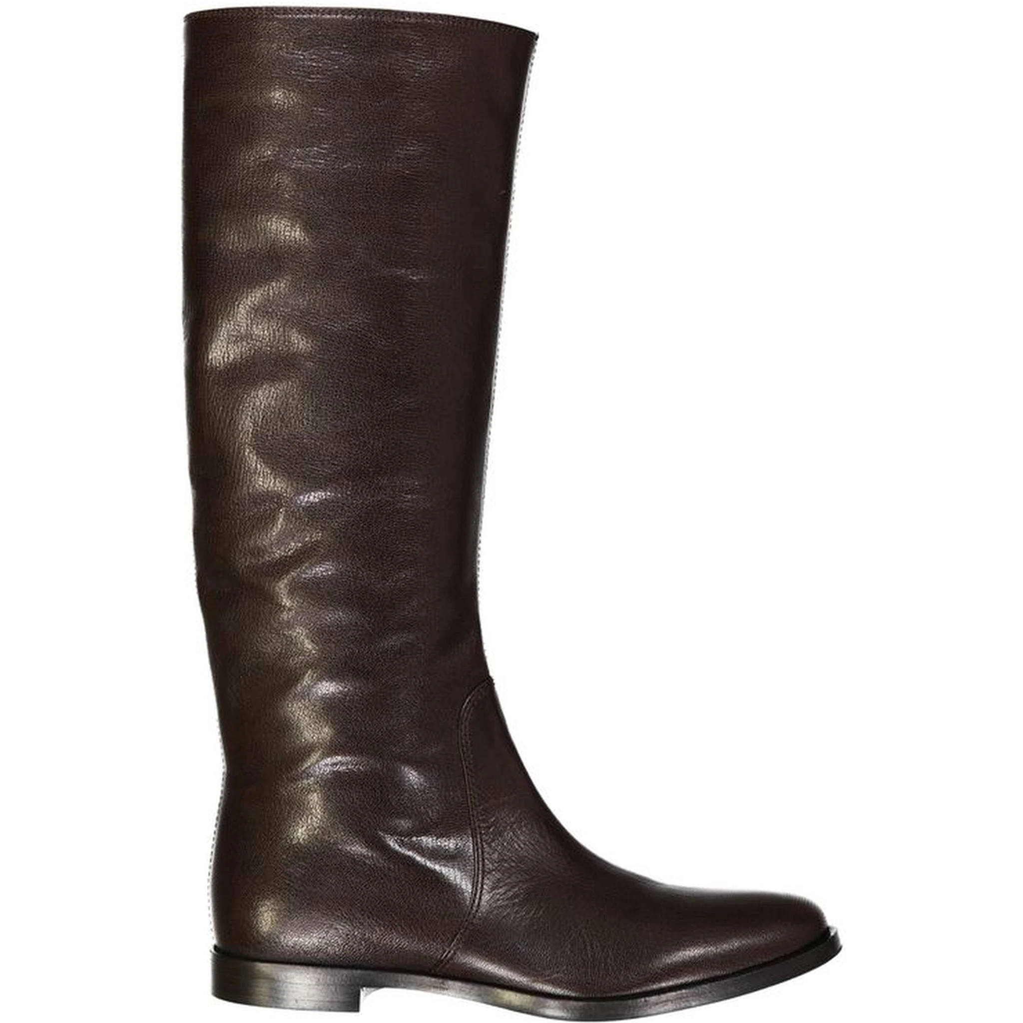 Brown Calfskin Over The Knee