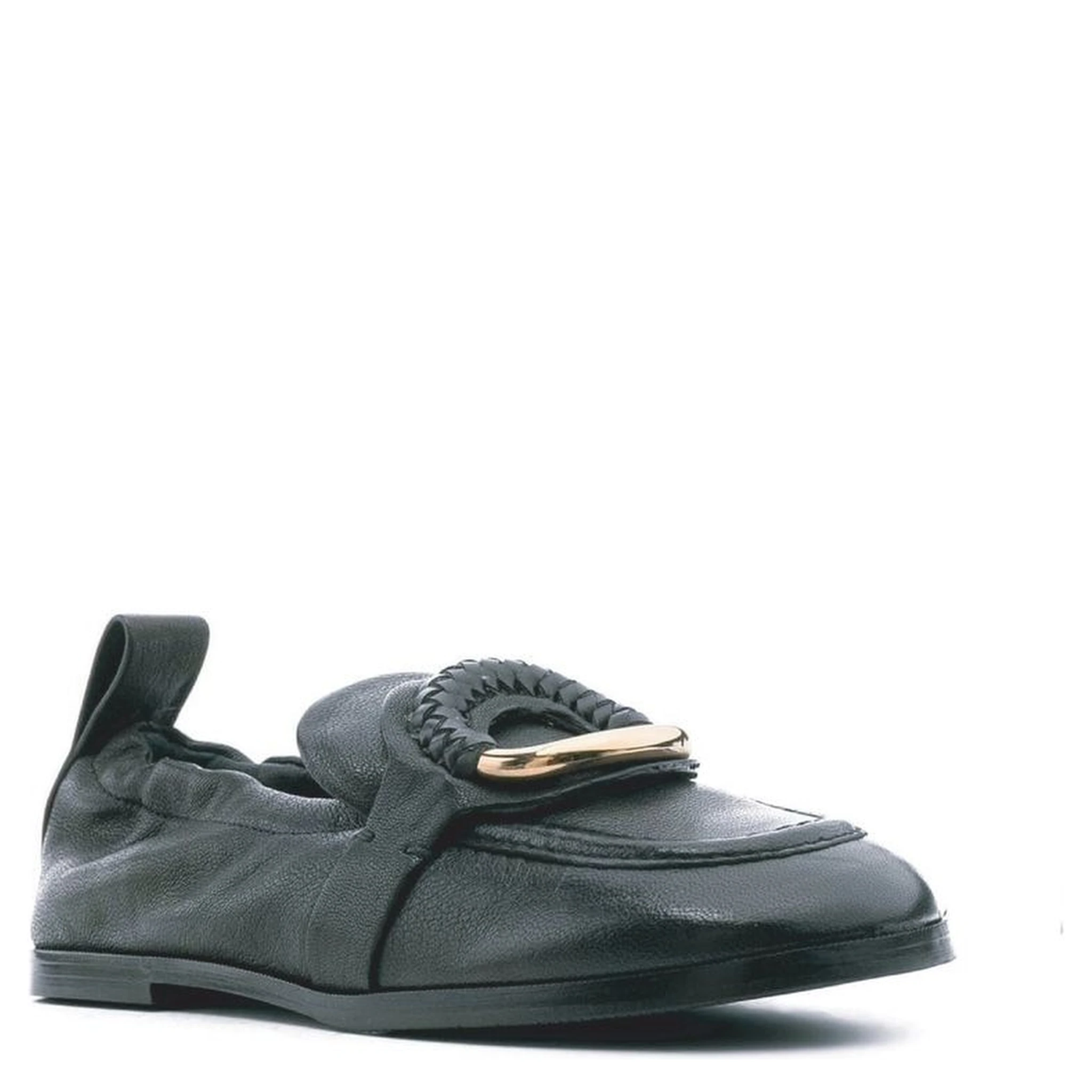 Black Calfskin Slip-On Loafers