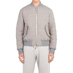Gray Polyester Bomber