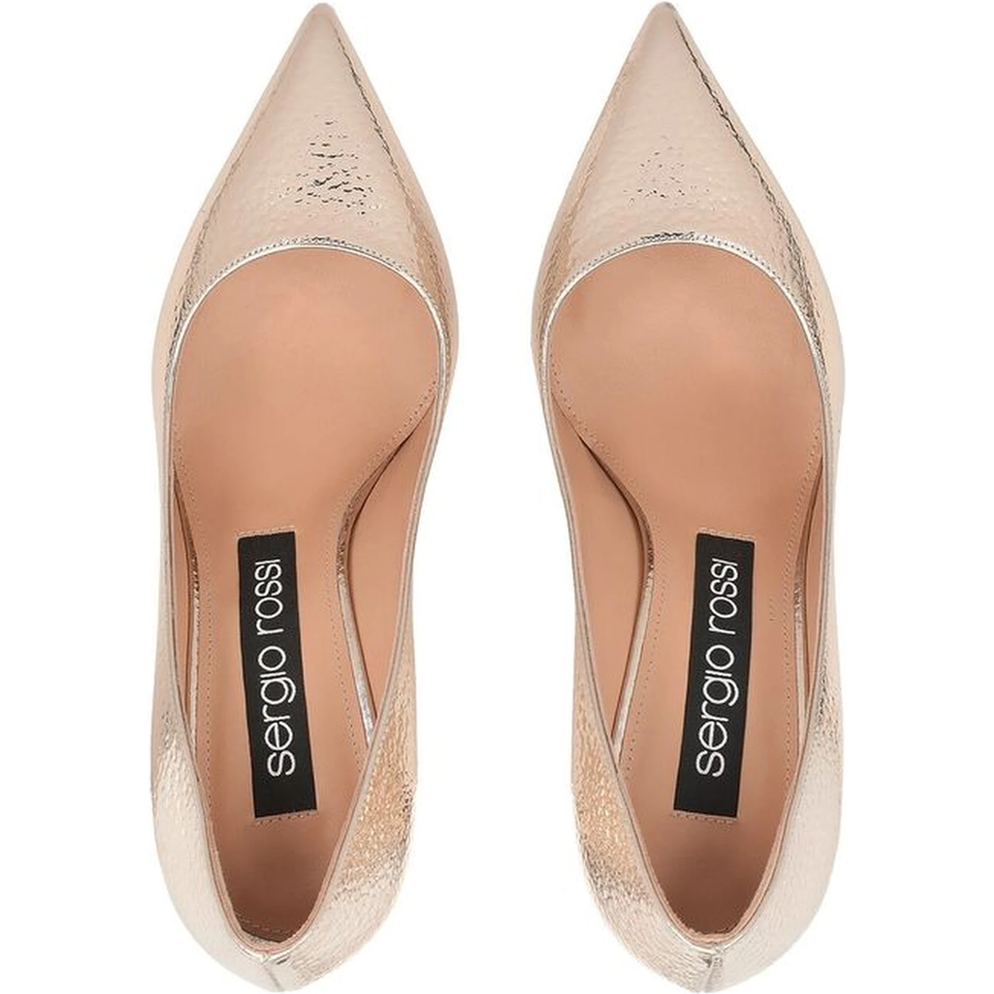 Rose Gold Calfskin High Heel Pumps