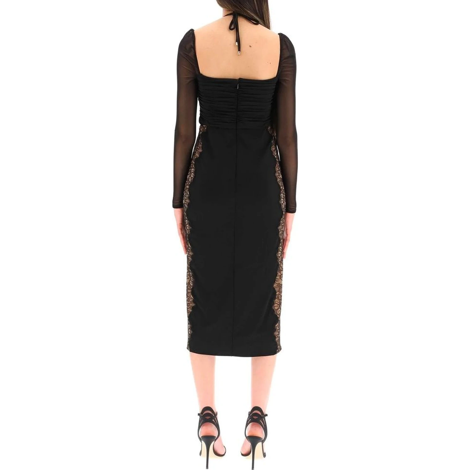 Black Polyester Cocktail Dress