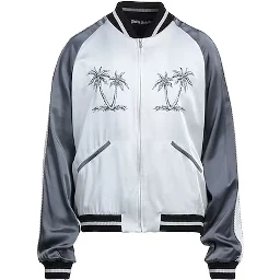 Gray Acetate Bomber