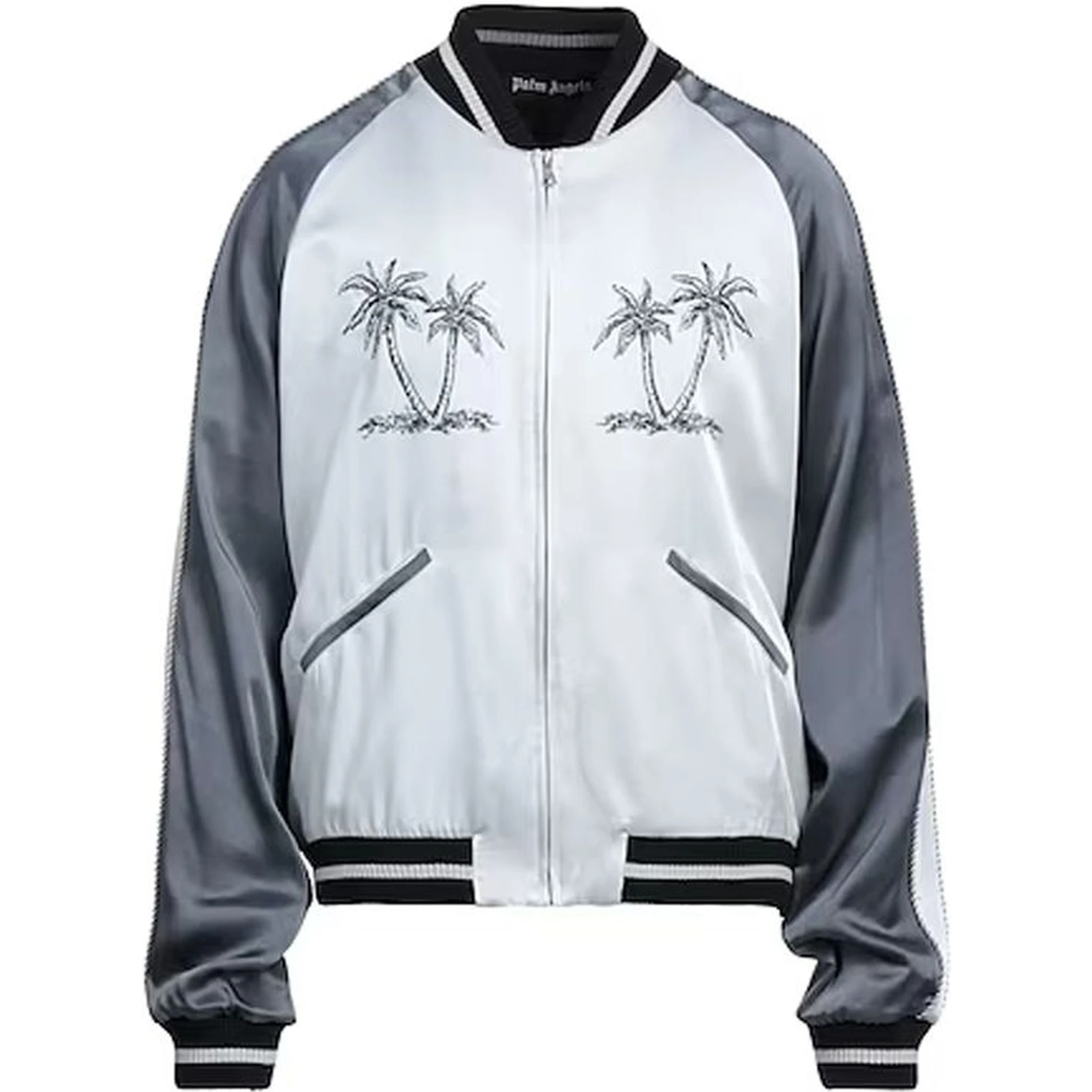 Gray Acetate Bomber