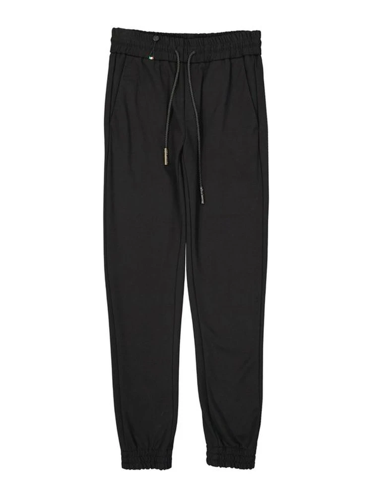 Black Elastane Joggers (Workout Pants)