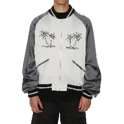 Gray Acetate Bomber