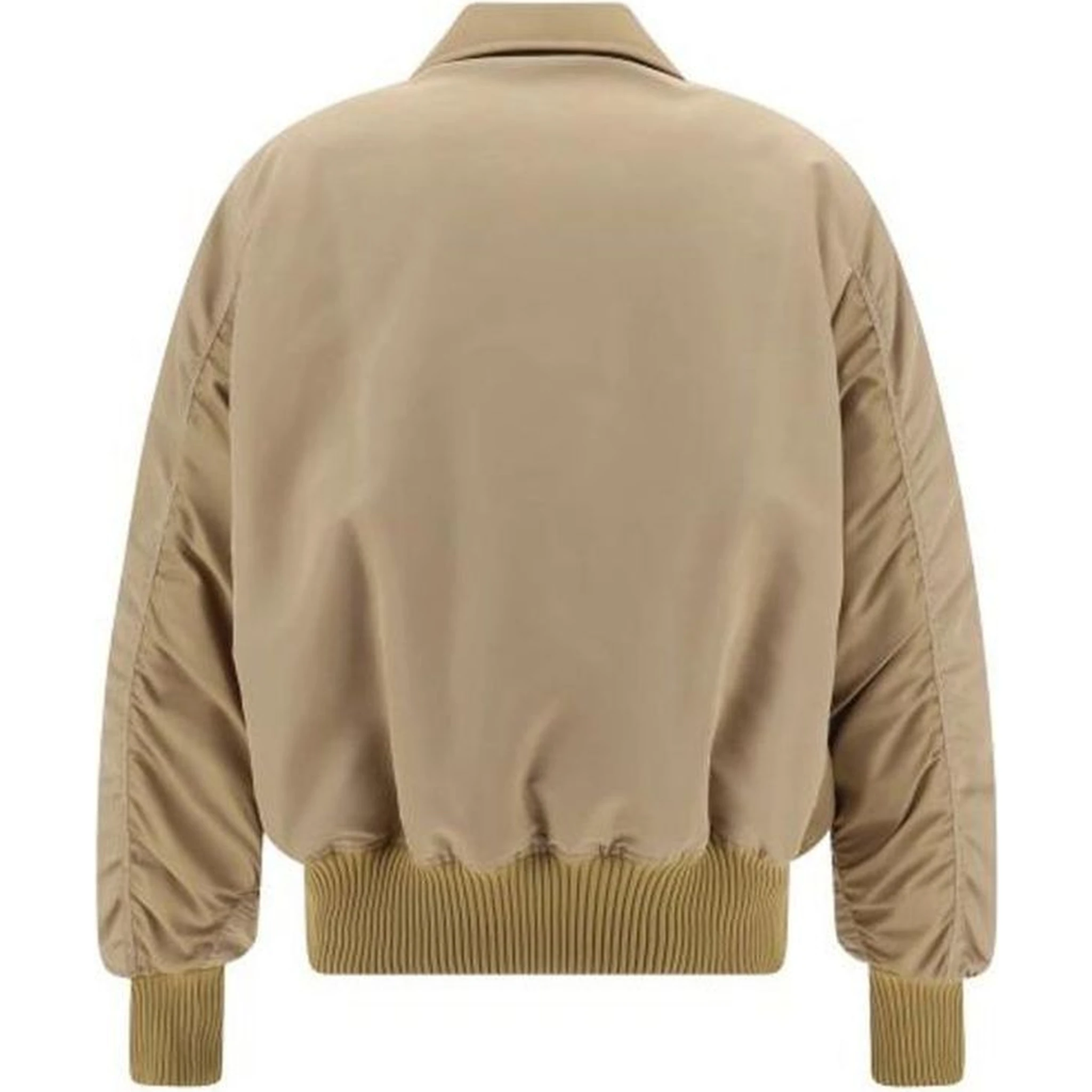 Beige Polyamide Bomber