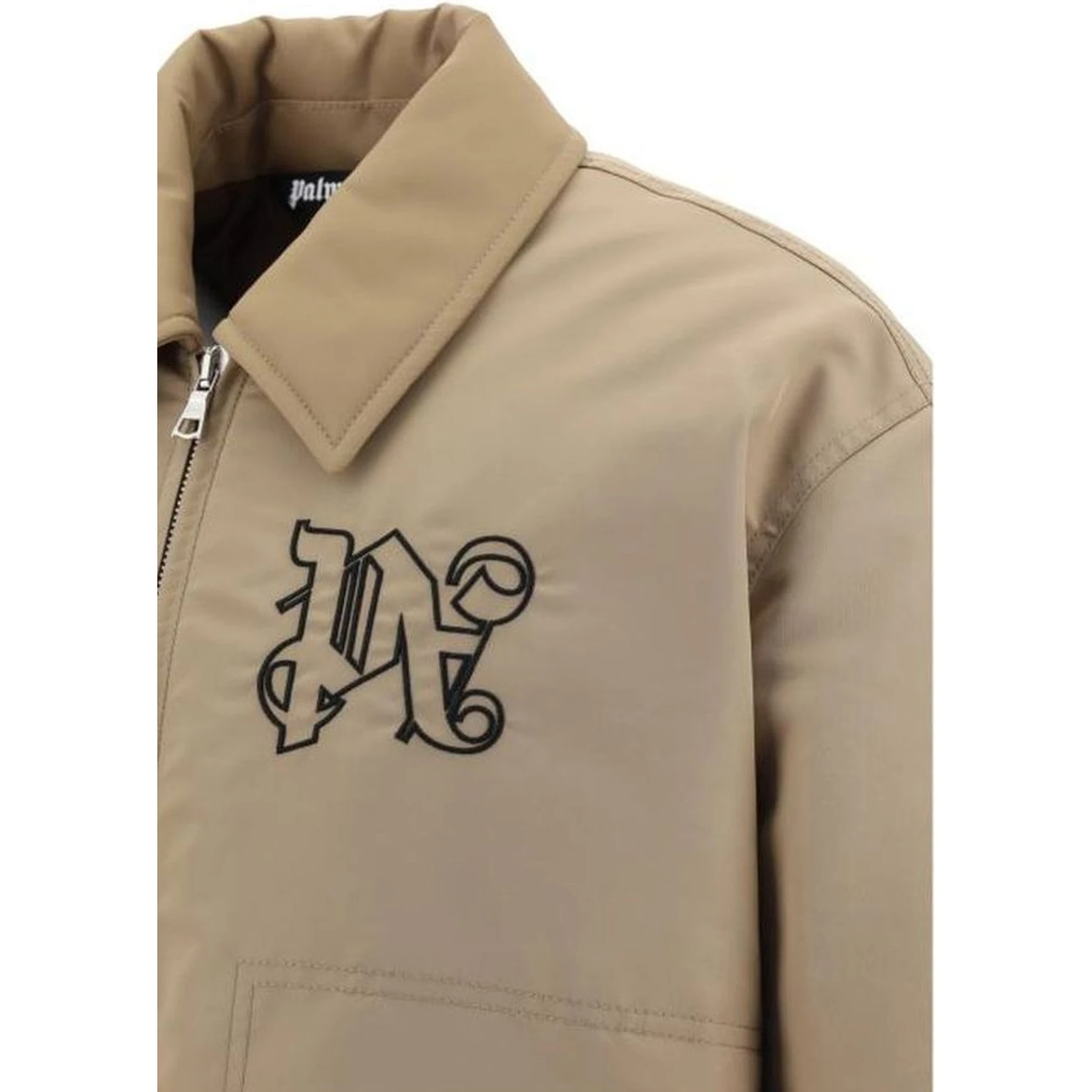 Beige Polyamide Bomber