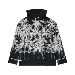 Black Cotton Pattern Shirt