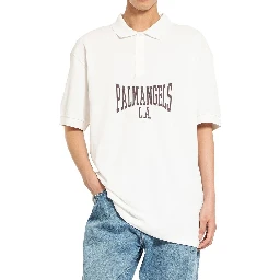 قميص بولو قطني أبيض