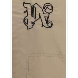 Beige Polyamide Bomber