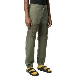 Bicolor Cotton Cargo Pants