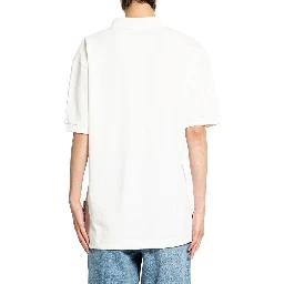 قميص بولو قطني أبيض