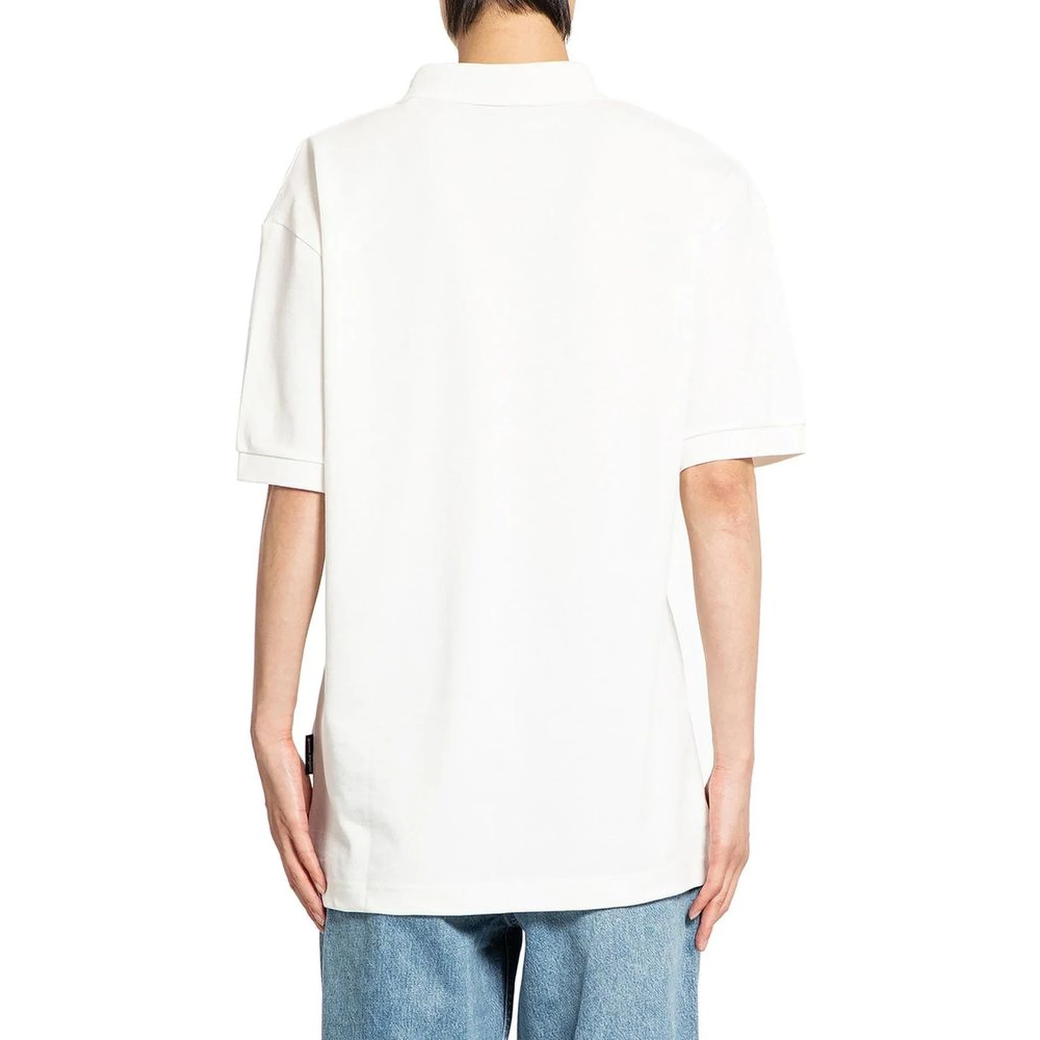 قميص بولو قطني أبيض