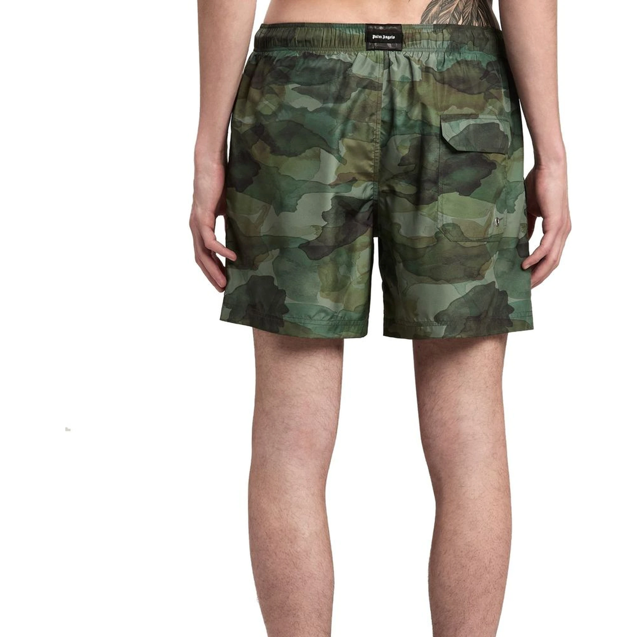 Bicolor Polyester Swim Shorts