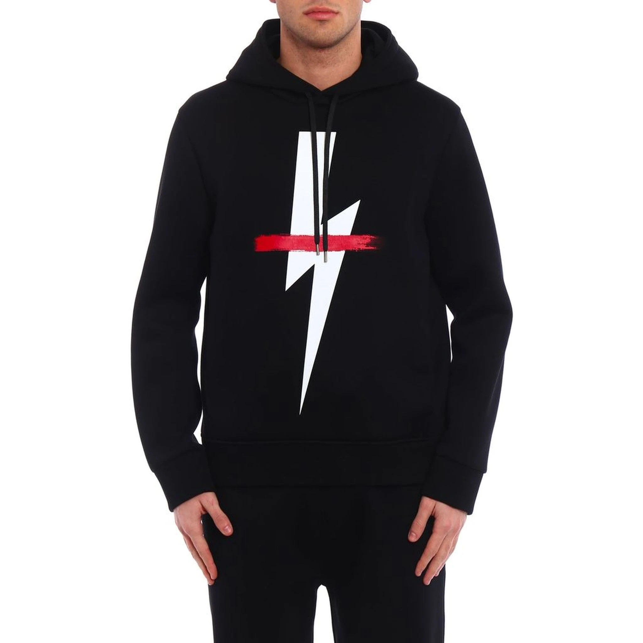 سويت شيرت قطني أسود