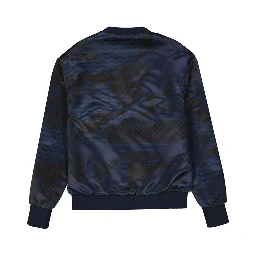 Blue Polyester Bomber