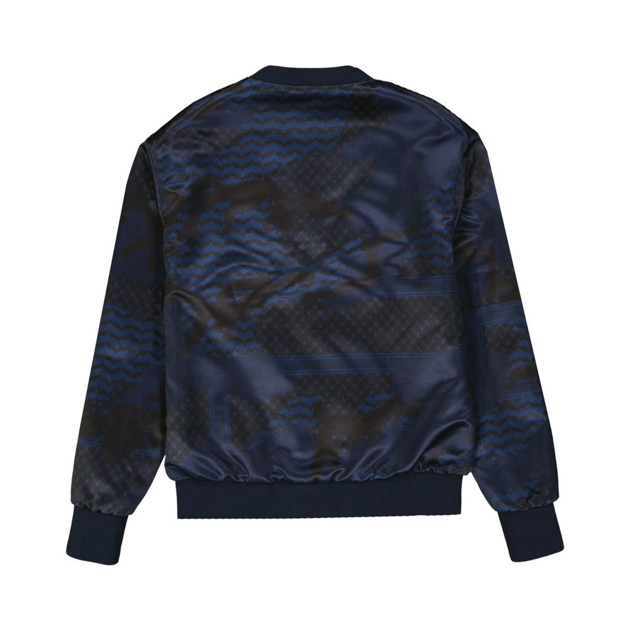 Blue Polyester Bomber