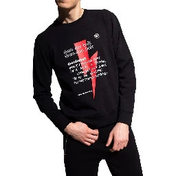 سويت شيرت قطني أسود