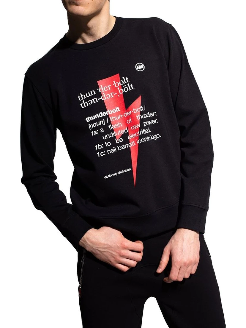 Black Cotton Sweatshirt