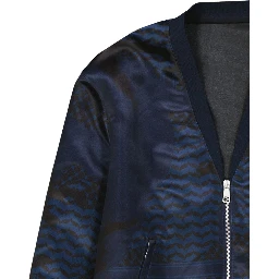 Blue Polyester Bomber