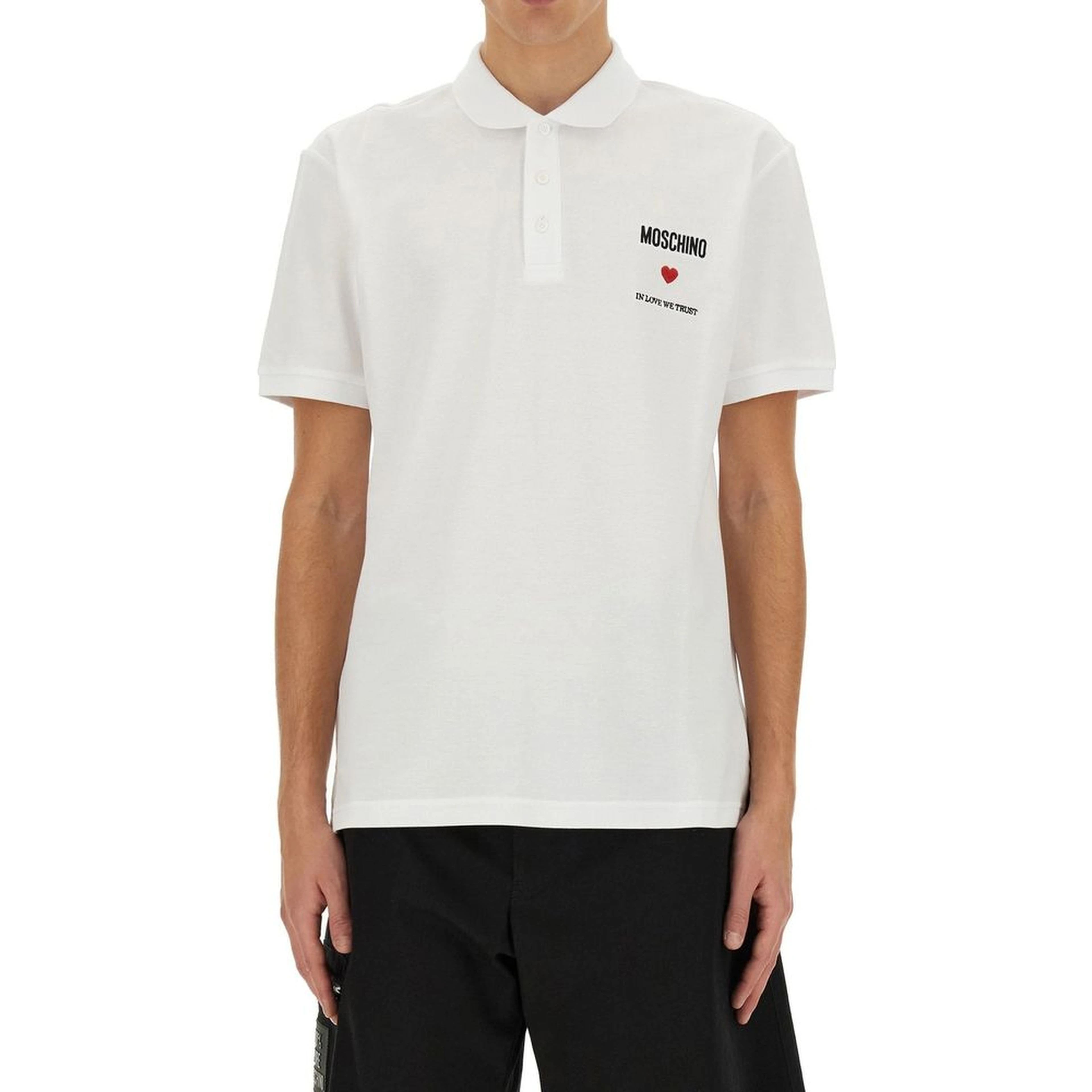 White Cotton Polo Shirt