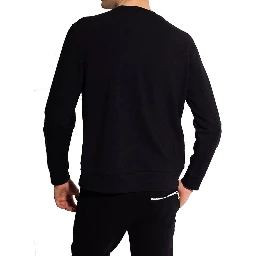 سويت شيرت قطني أسود