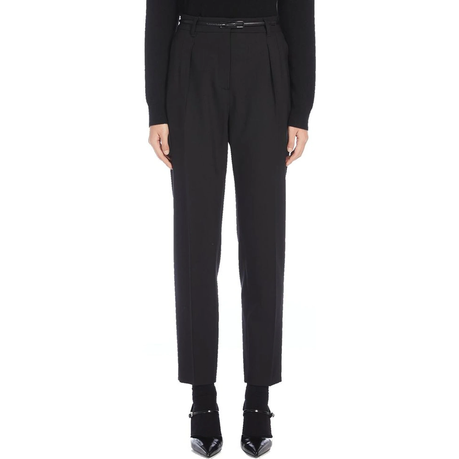 Black Elastane Dress Pants
