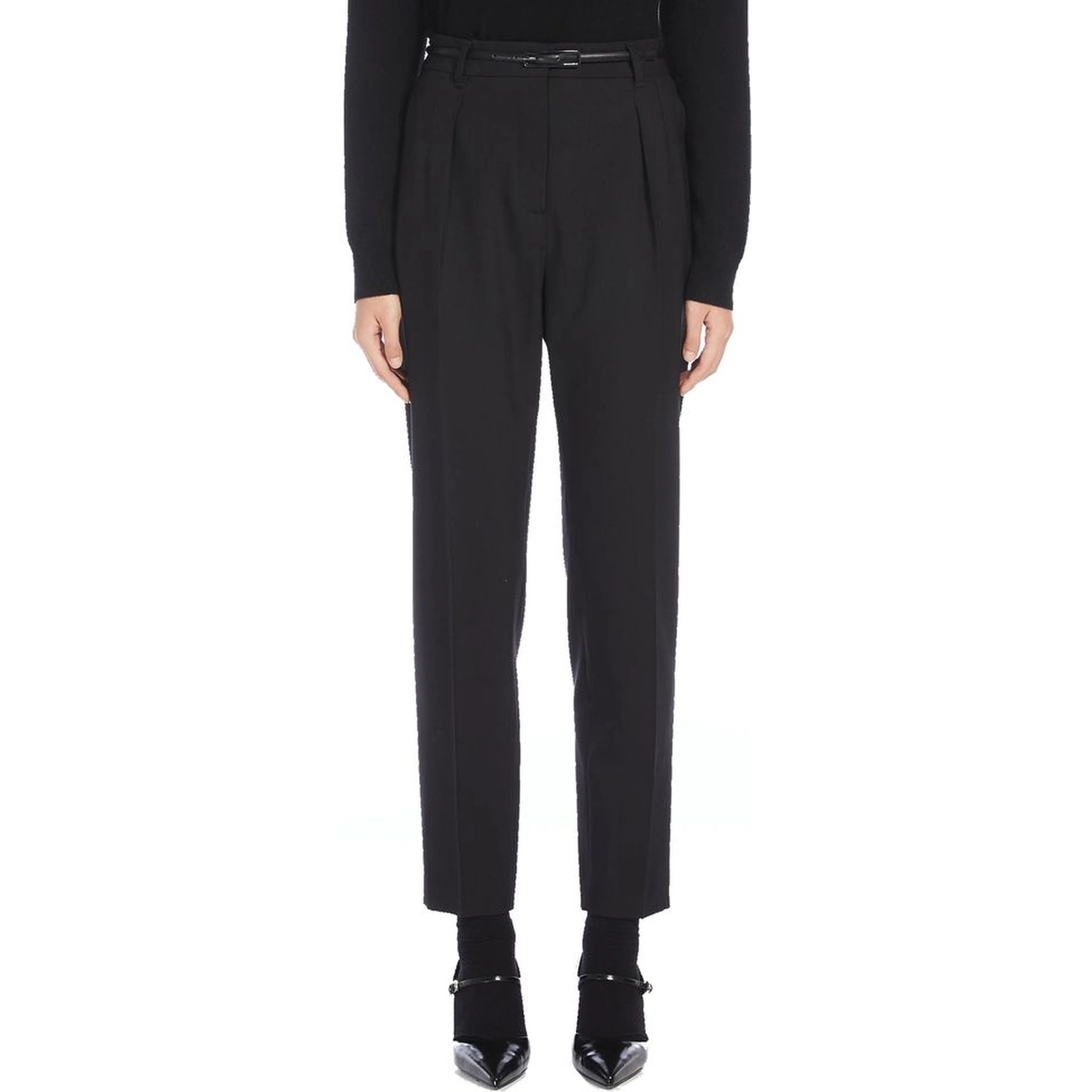 Black Elastane Dress Pants