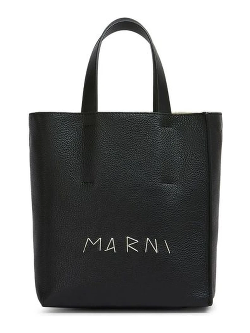 Black Calfskin Tote Bag