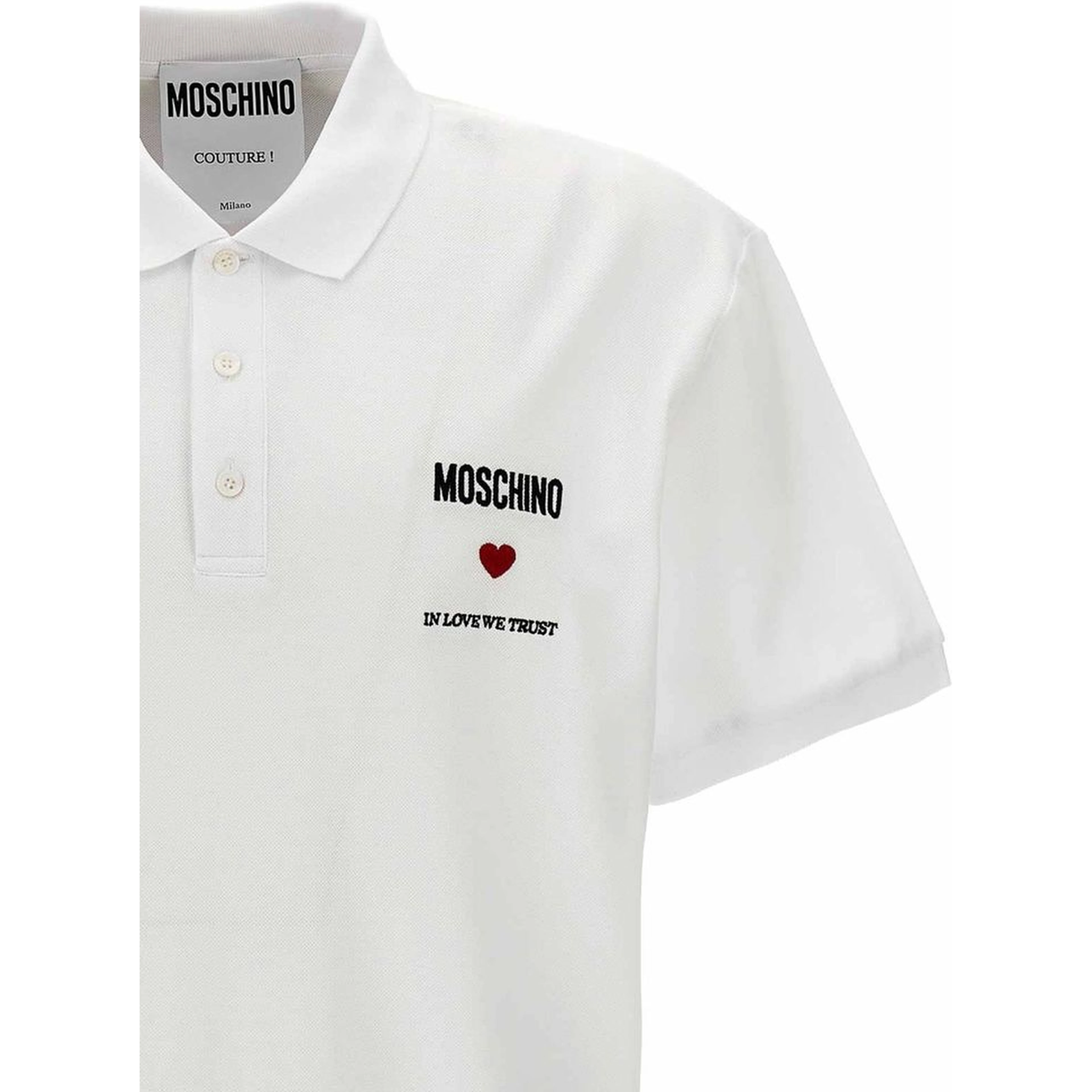 White Cotton Polo Shirt