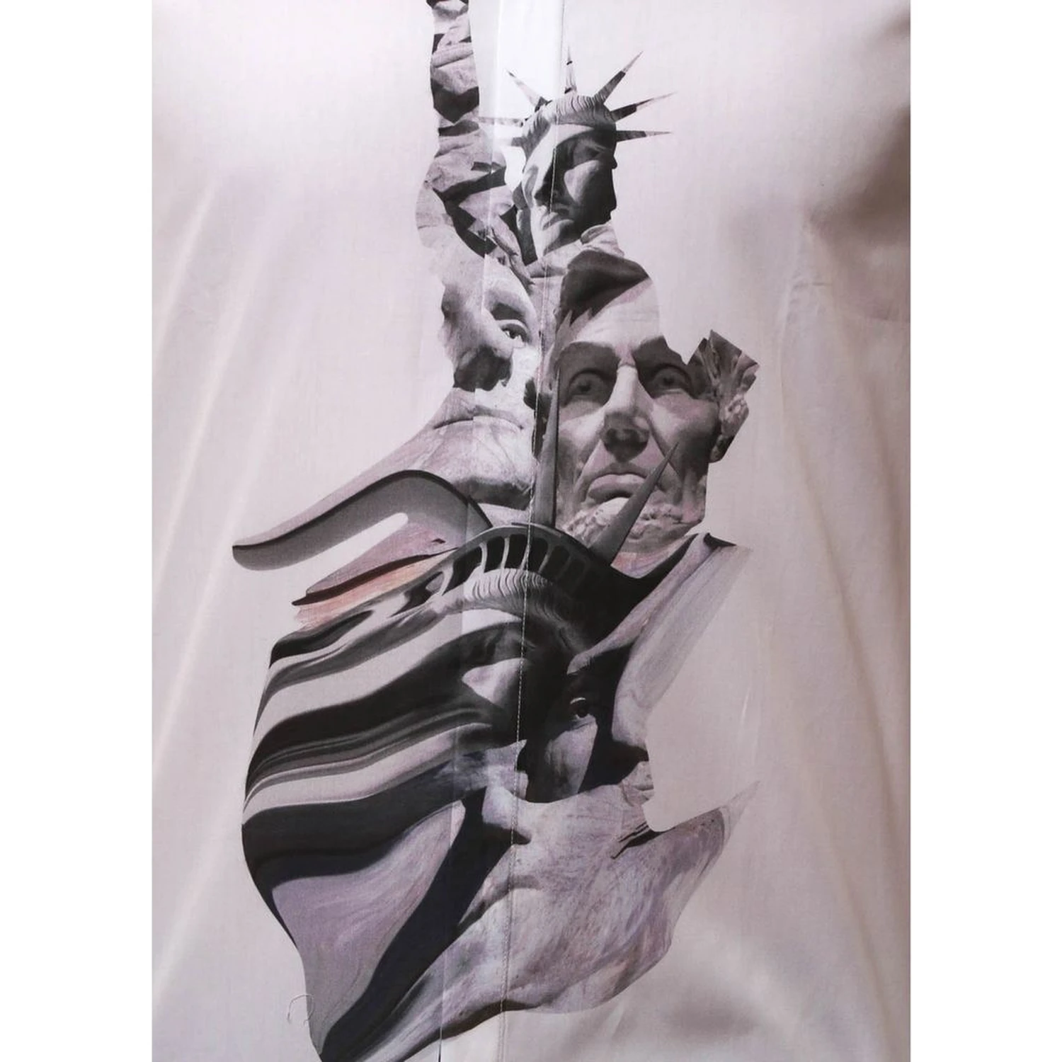 White Cotton Pattern Shirt