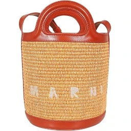 Orange Cotton Backet Bag