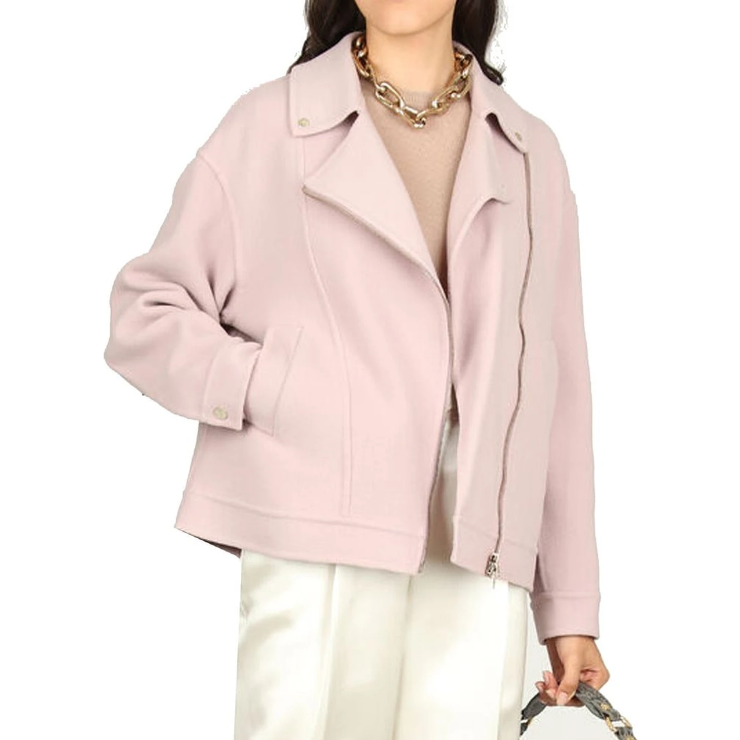 Multicolor Polyamide Biker Jacket