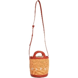 Orange Cotton Backet Bag
