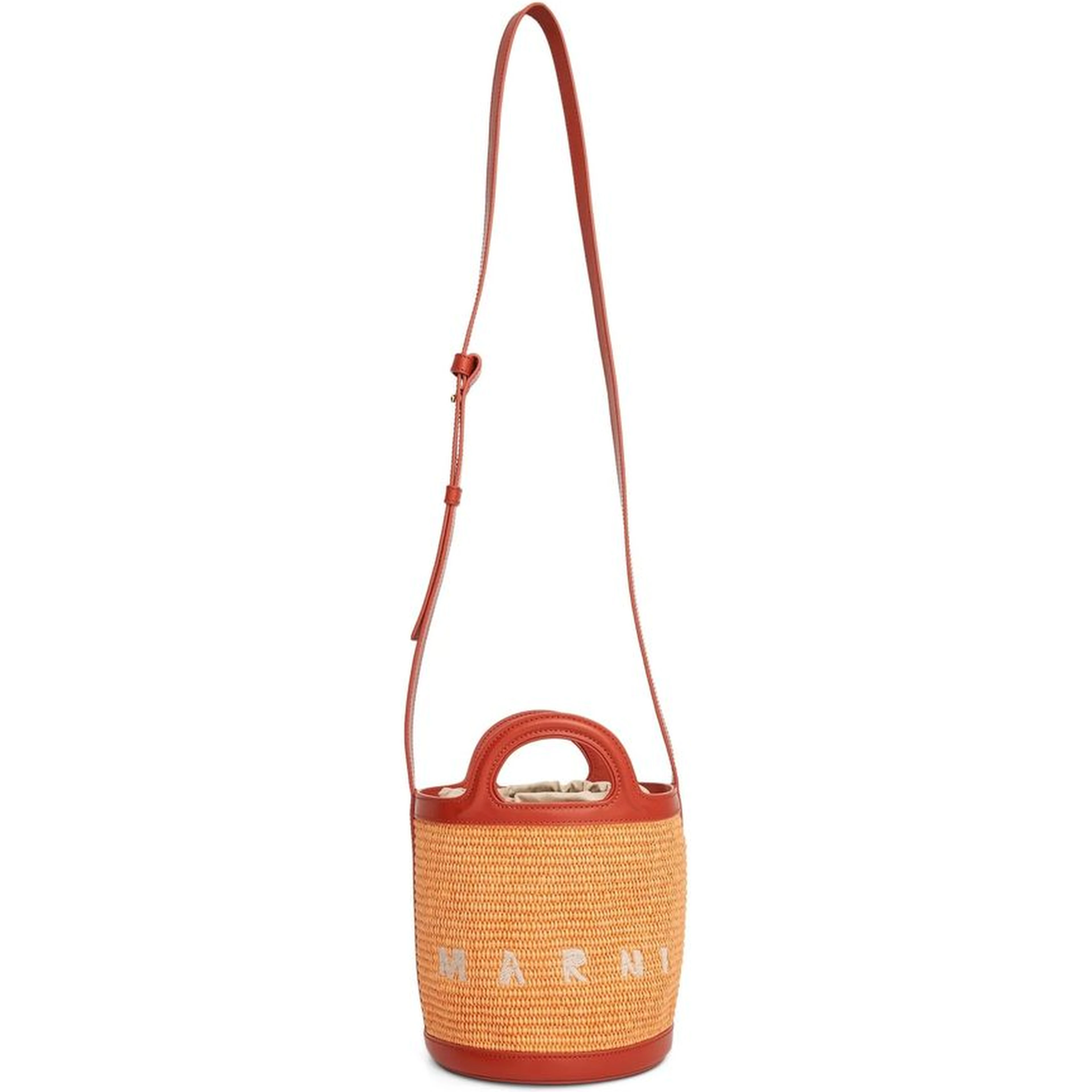 Orange Cotton Backet Bag