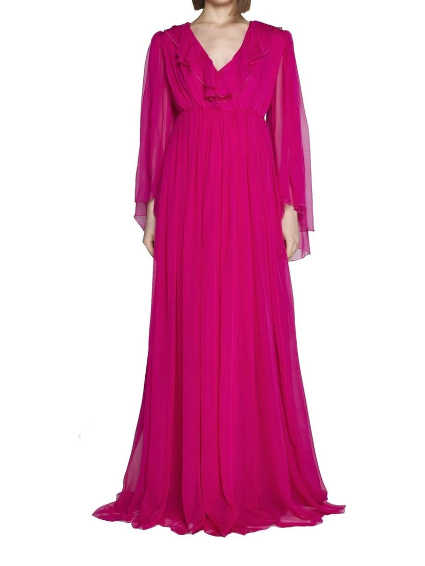 Multicolor Silk Casual Dress