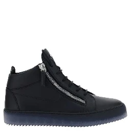 Black Calfskin High Top Sneakers