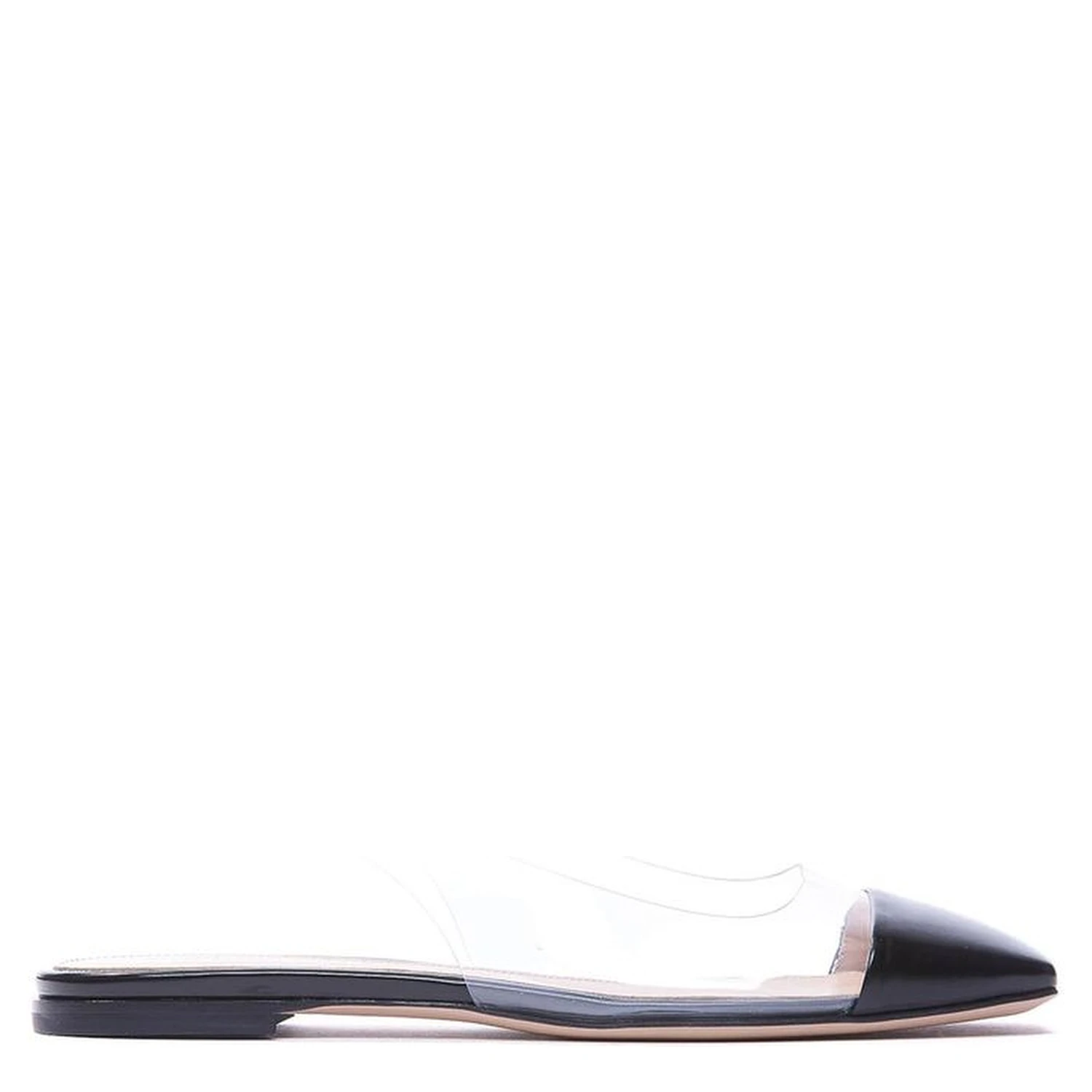 Black Plexiglass Ballet Flats