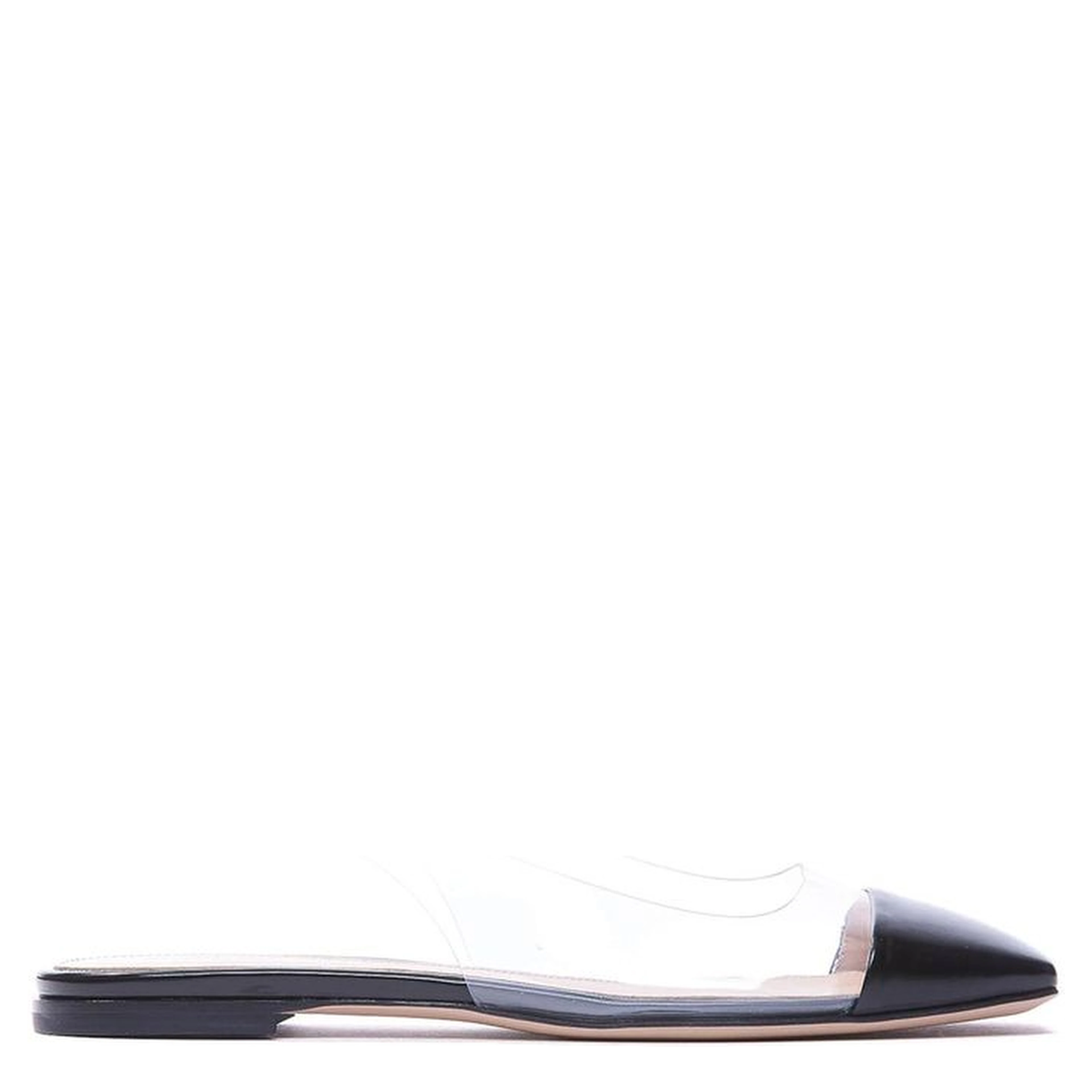 Black Plexiglass Ballet Flats