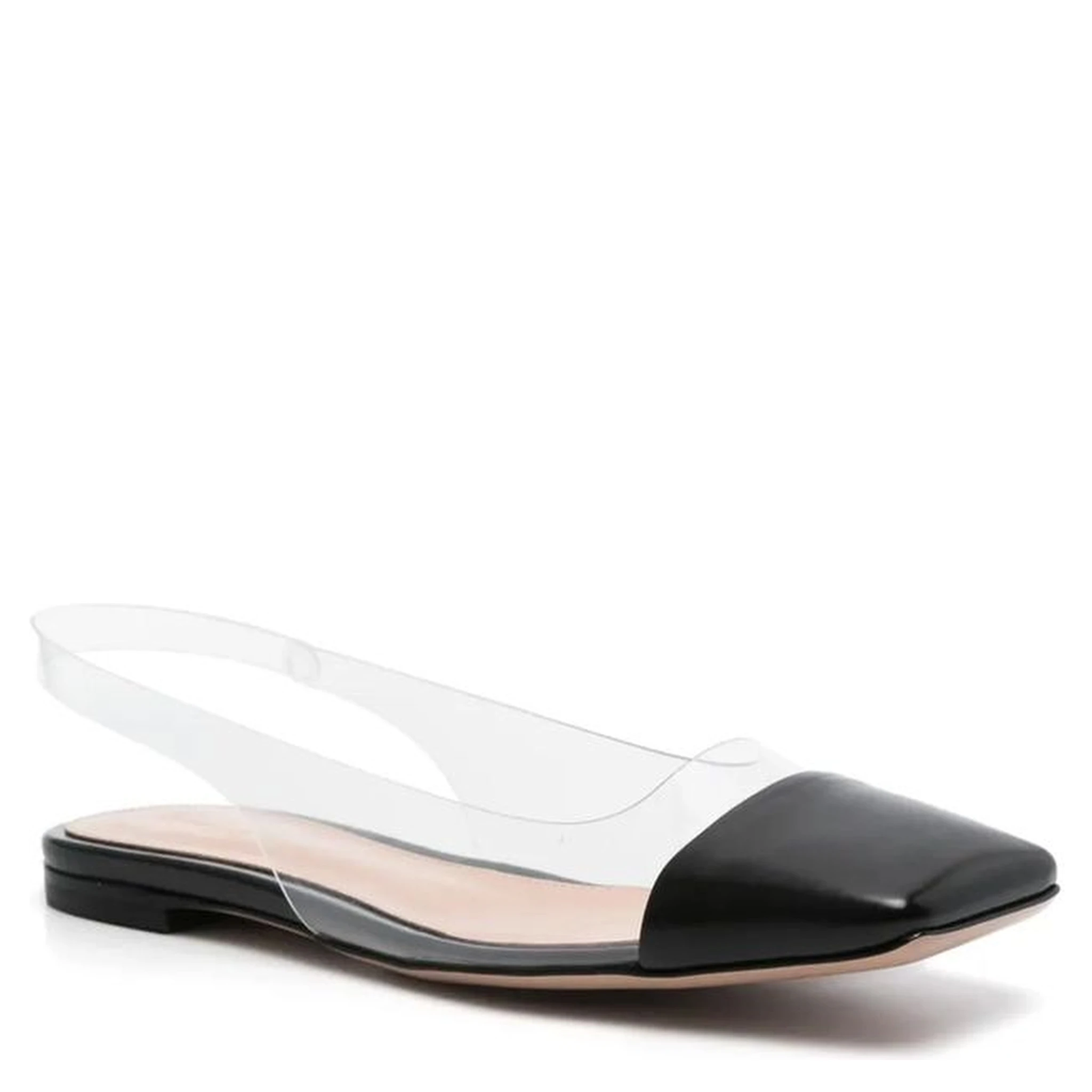 Black Plexiglass Ballet Flats
