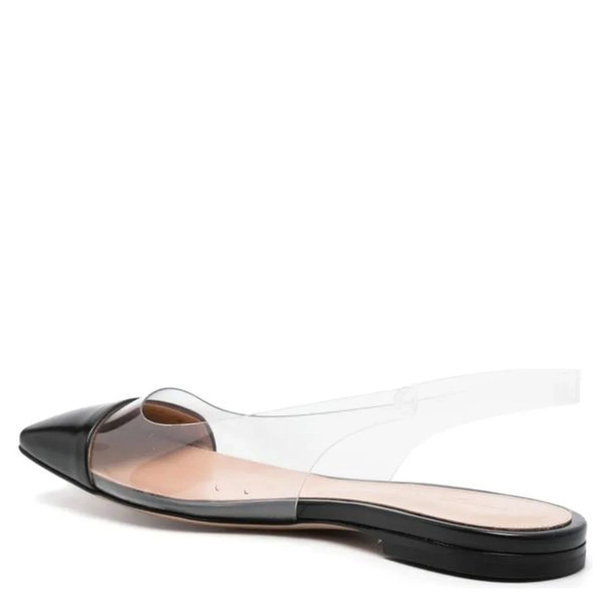 Black Plexiglass Ballet Flats