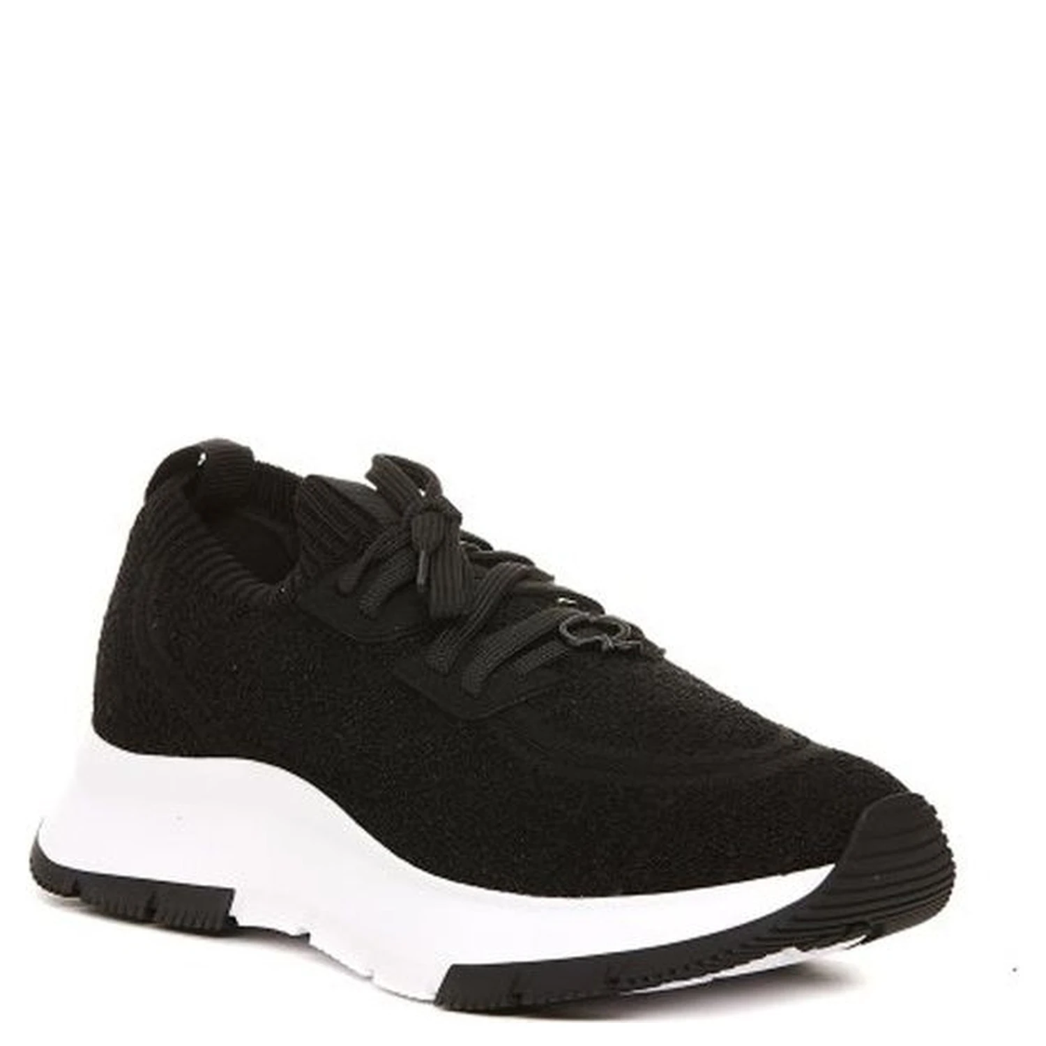 Black Fabric Athletic Sneakers