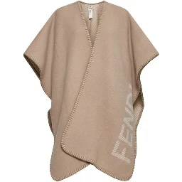Beige Cashmere Poncho