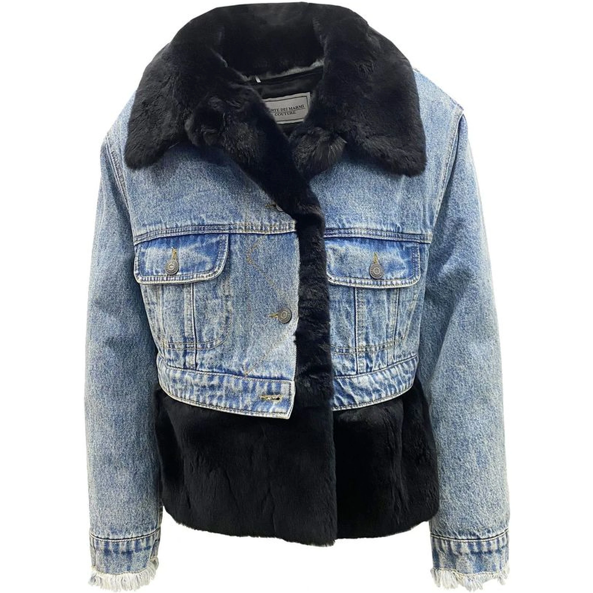 جاكيت جينز قطني أزرق